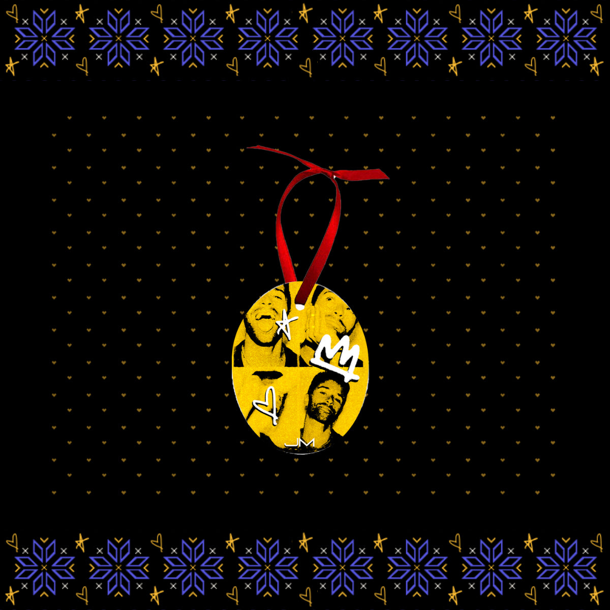 Jake Miller Yellow Ceramic Oval Ornament