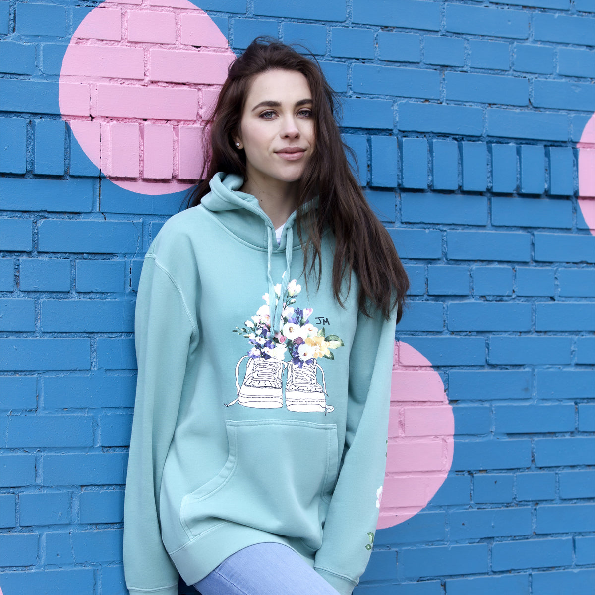 MINT COLORED NIKES PULLOVER HOODIE