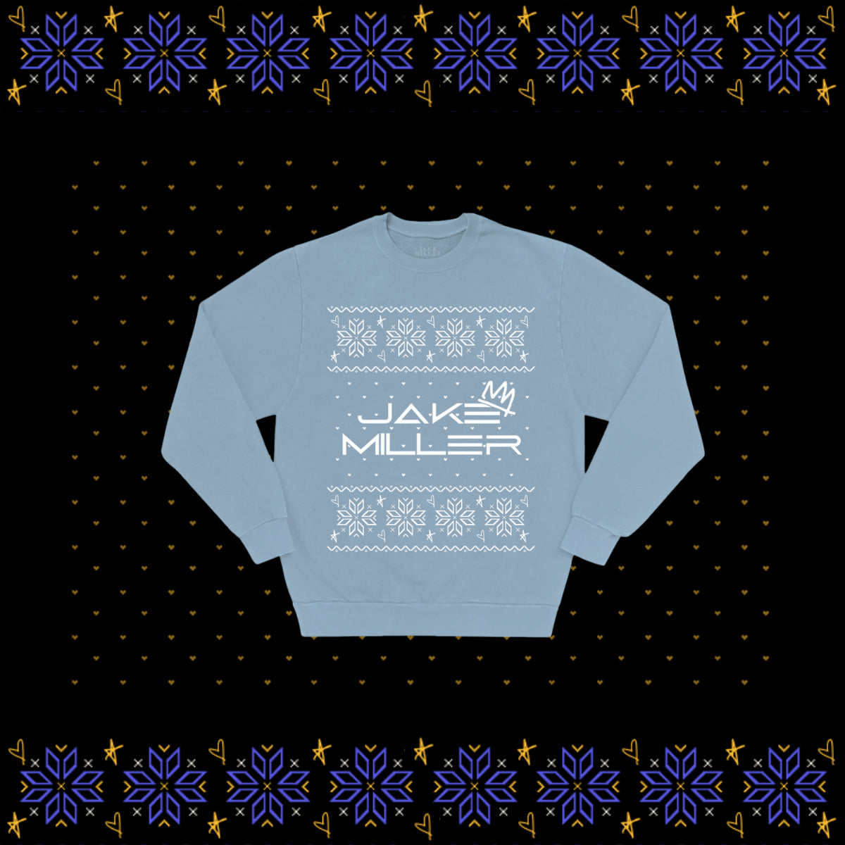 Jake Miller Light Blue Holiday Sweater